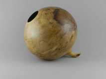 Hollowed sphere with tail
